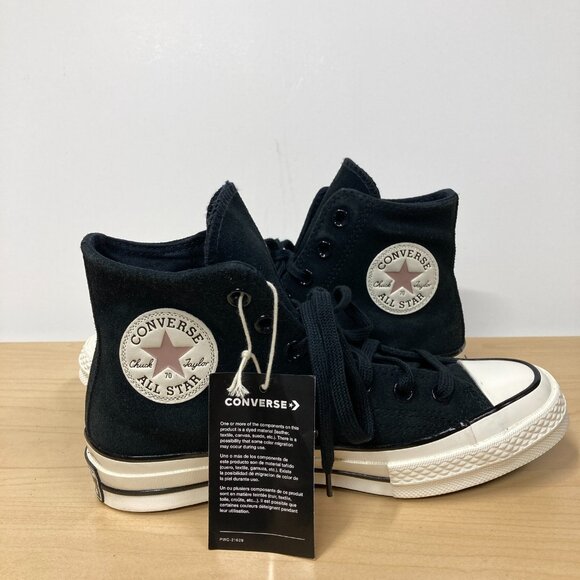 Converse Chuck 70 Hi Top Sneaker Unisex Sz W 7 / M 5 Black Suede NEW Minor Flaw - Picture 5 of 11